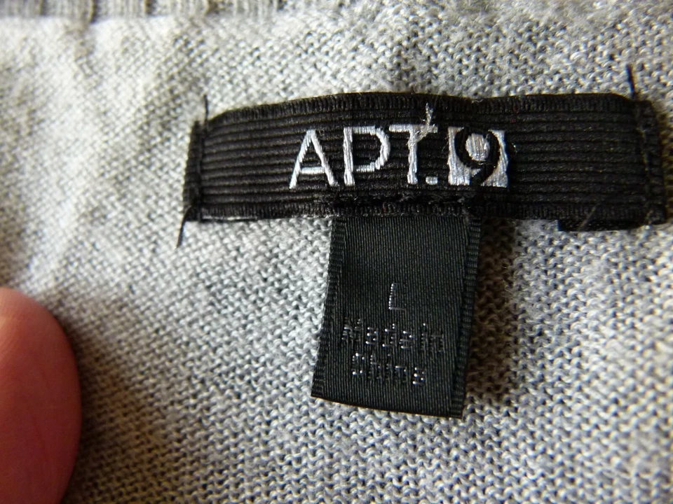 Cárdigan para mujer APT.9 tejido frente abierto mezcla acrílica gris claro talla L Foto 4 de 4