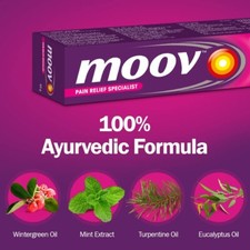 6 X Moov Fast Pain Relief Cream Ayurvedic Formula Nilgiri Oil- 30g