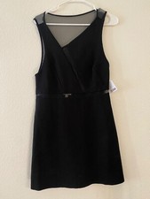 urban outfitter black mesh cutout mini dress new