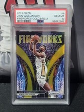 2021 Prizm Basketball Fireworks GOLD PRIZM Zion Williamson 4/10 🔥 PSA 10 🔥 SSP