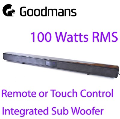 goodmans 55w 2.1 bluetooth soundbar and subwoofer