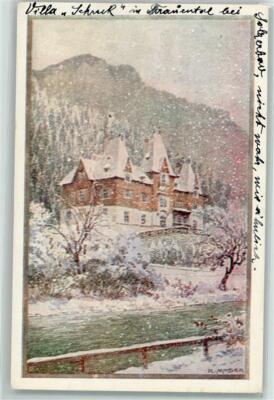 52287697 - Wien Winter Villa Schneefall sign. R. Moser Taubstummblinde