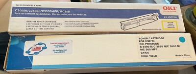 Genuine OEM OKI C3400N C3600N C3530MFP MC360 TONER CARTRIDGE CYAN 1K OKIDATA