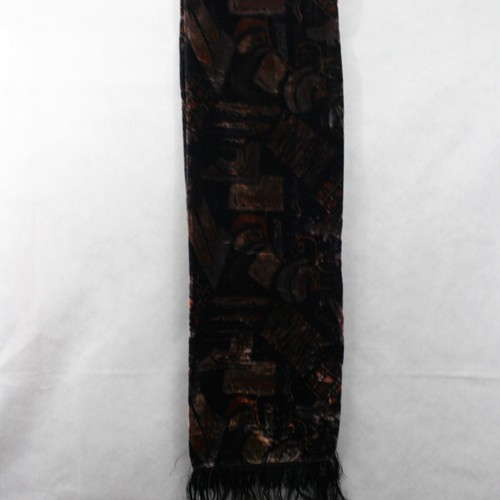 Multi-Colored Polyester Scarf w/ Fringe 66" x 10" - Picture 2 of 4