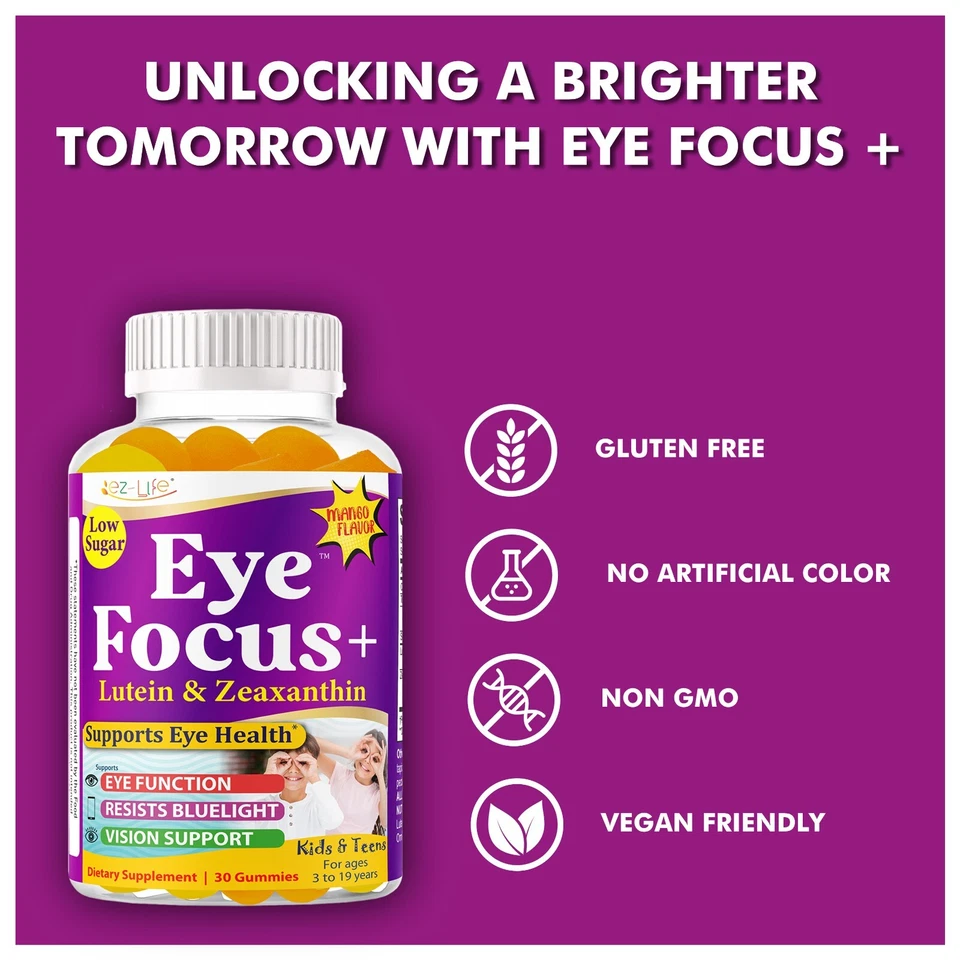 Suplemento para la salud ocular, luteína y zeaxantina, salud de la visión, apoyo para la fatiga ocular Foto 3 de 4