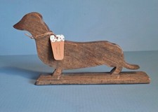 NEW Wooden Dachshund Figure / Statue