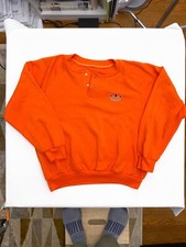 Vintage 70s Adidas Embroidered Trefoil Snap-Button Sweatshirt Size XL