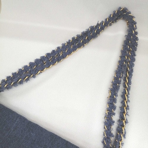 Bolso de Hombro PRADA BR4659 Denim Cadena Bolso Bandolera Azul Dorado Mujer Usado - Imagen 6 de 13