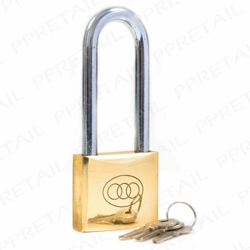 Tri circle solid brass 38mm long Shackle padlock with 3 keys eBay