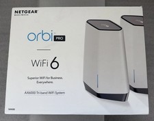 NETGEAR Orbi Pro AX6000 Tri-Band Mesh Wi-Fi 6 System Set of 2