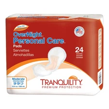 Tranquility Incontinent Pad 7-1/2 X 16-1/2 Inch Super 24 Ct