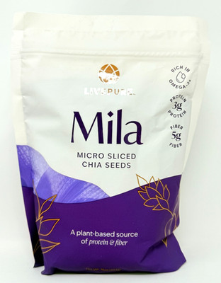 Live Pure Mila Micro Sliced Chia Seeds 16 oz - New/Sealed Exp 3/6/2028