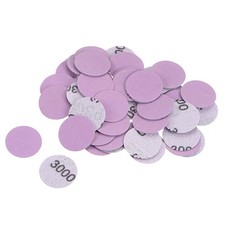 50Pcs 1-Inch Purple Sanding Discs 3000 Grit Hook Loop Sandpaper Mini Size