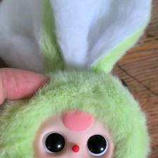 Baby Three Green Bunny Plush Key Chain Polyes...