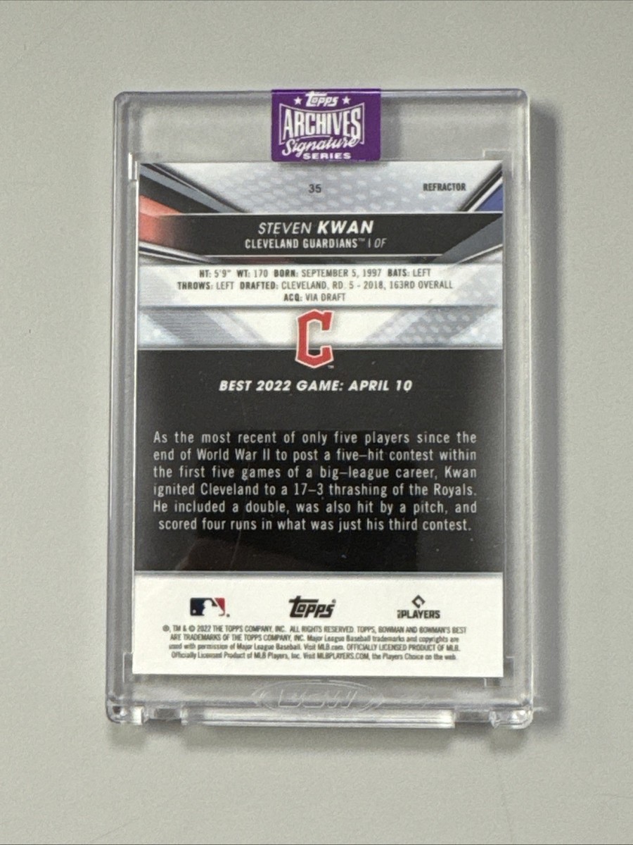 2025 Topps Archives Signature Series Steven Kwan Auto /10 | eBay