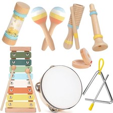 Baby Musical Instruments for Toddlers 1-3, 8PCS Montessori Musical Toy Set wi...
