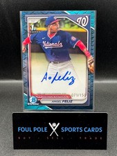 2024 Bowman Chrome 1st Auto Angel Feliz Reptilian Blue 071/150 #CPA-AF