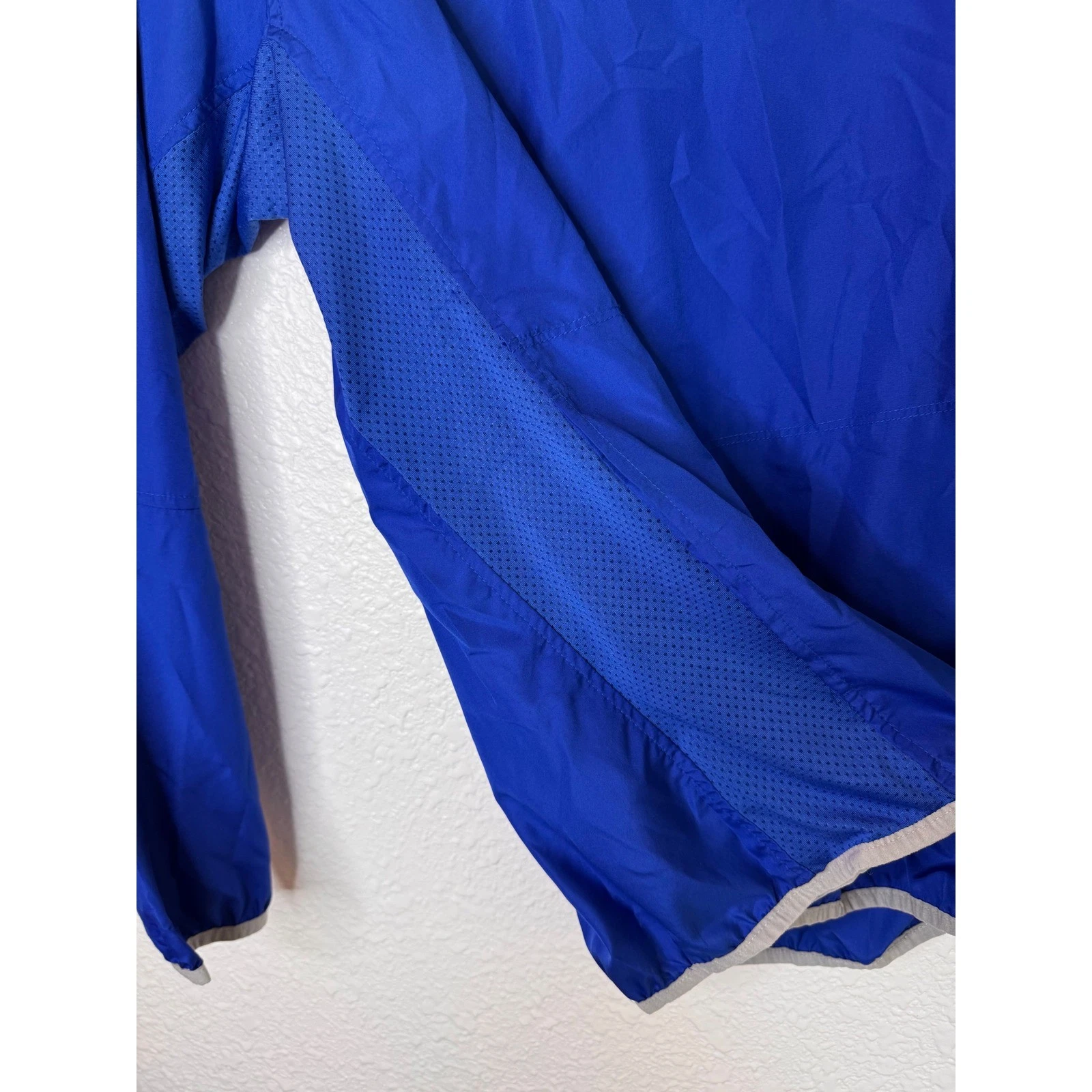 Easton Windbreaker Jacket Mens Large Blue Good Quarter Zip Mesh Performance - product detail image 4