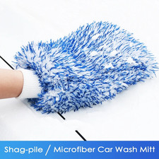 1pc Plush Microfiber Car Wash Mitt Thick Auto Cleaning Glove Detailing Tool