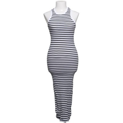 Zeeman, Maxikleid, Größe: 36, Schwarz/Weiß, Baumwolle, Streifen #9EQ