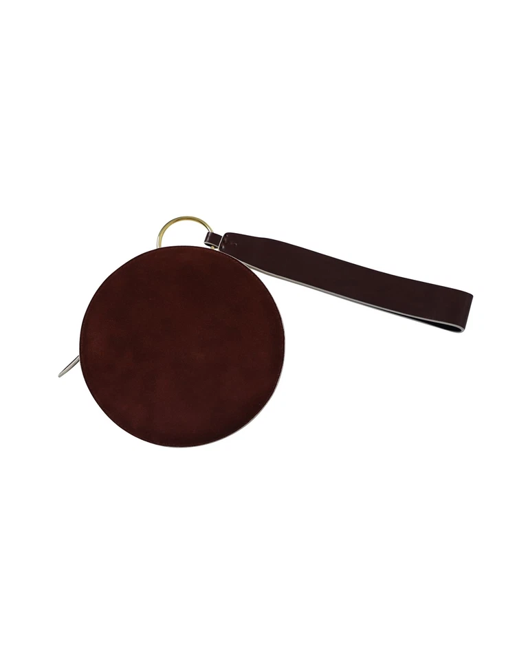 Diane Von Furstenberg Circle Wristlet in Maroon Suede - Image 2 of 4