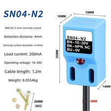SN04N2 NPN Inductive Proximity Sensors 4 Sets for Industrial Automation