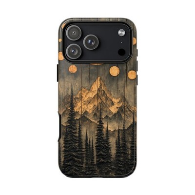 Phone Ink - iPhone | Galaxy | Pixel Case - Mountain Moon Wood Celestial