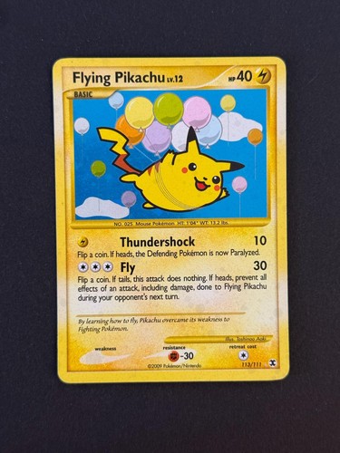 Flying Pikachu 113/111 SEC Pokemon Rising Rivals Holo MP