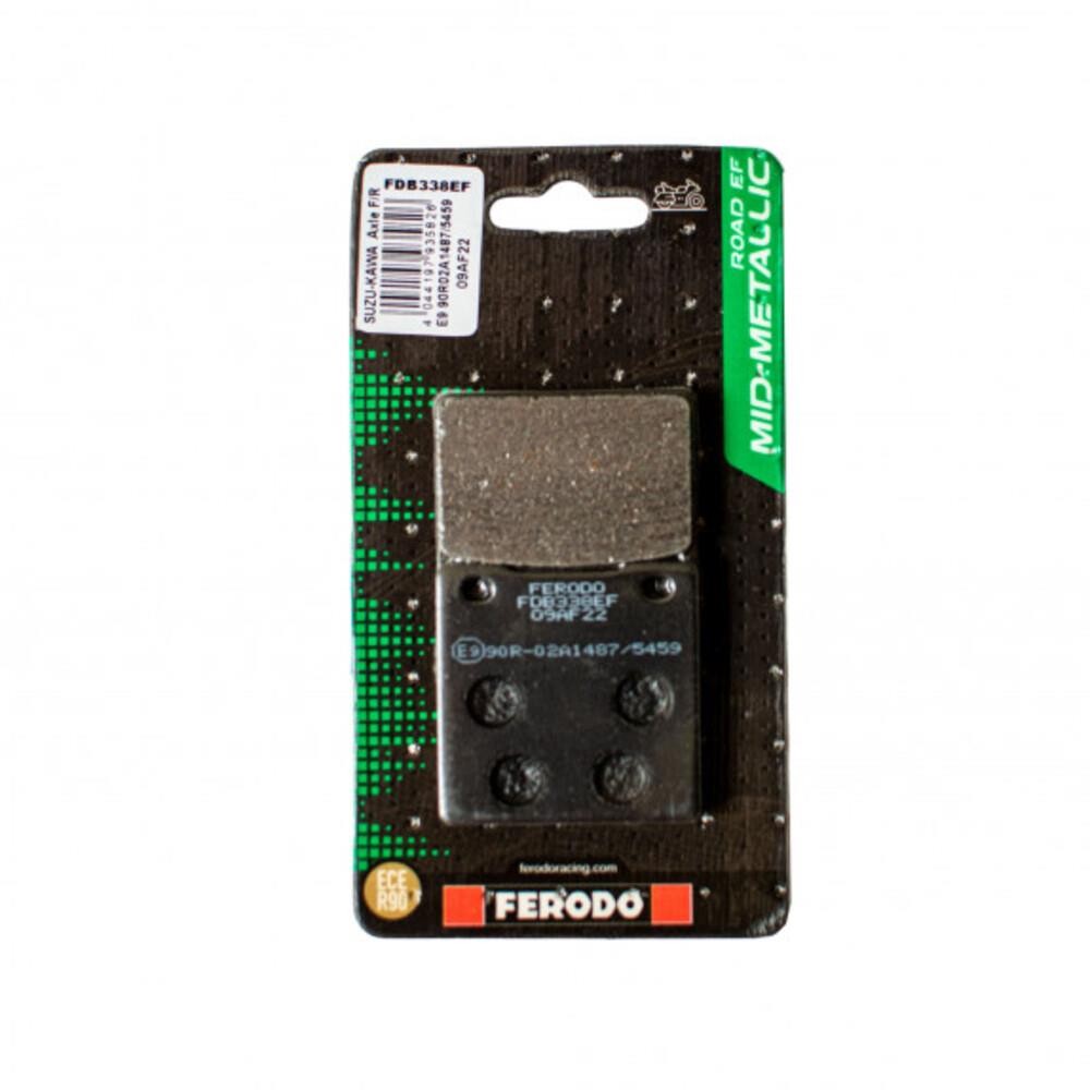 Ferodo Mid-Metallic Rear Brake Pad FDB338EF - Fits Kawasaki ZRX 1100 1996-2000
