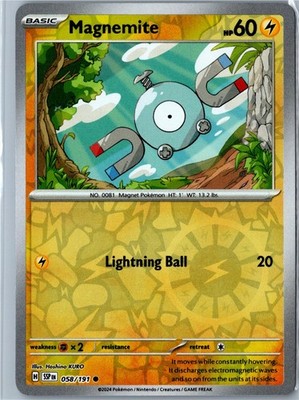 Magnemite Surging Sparks 058/191 Common Reverse Holo Near Mint Modern