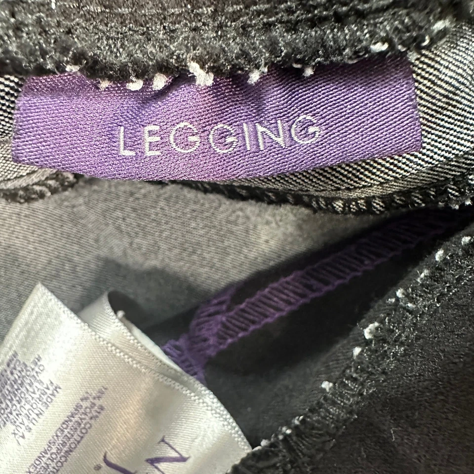 NYDJ Denim Leggings Women's Size 4 Black #M38H75DT Mid Rise Cotton Blend Work - Image 3 of 4