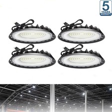 4 Pack 500W UFO Led High Bay Light Industrial Commercial Warehouse Factory Light