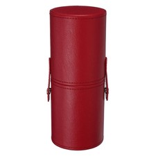 uxcell 7.87" Portable Makeup Brush Holder with Strap, 7.87", Wine Red