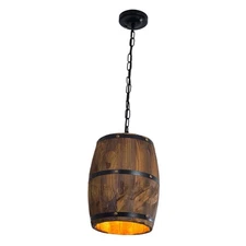 Nordic WOODen Retro Lampshade Bar Bedroom Office Ceiling