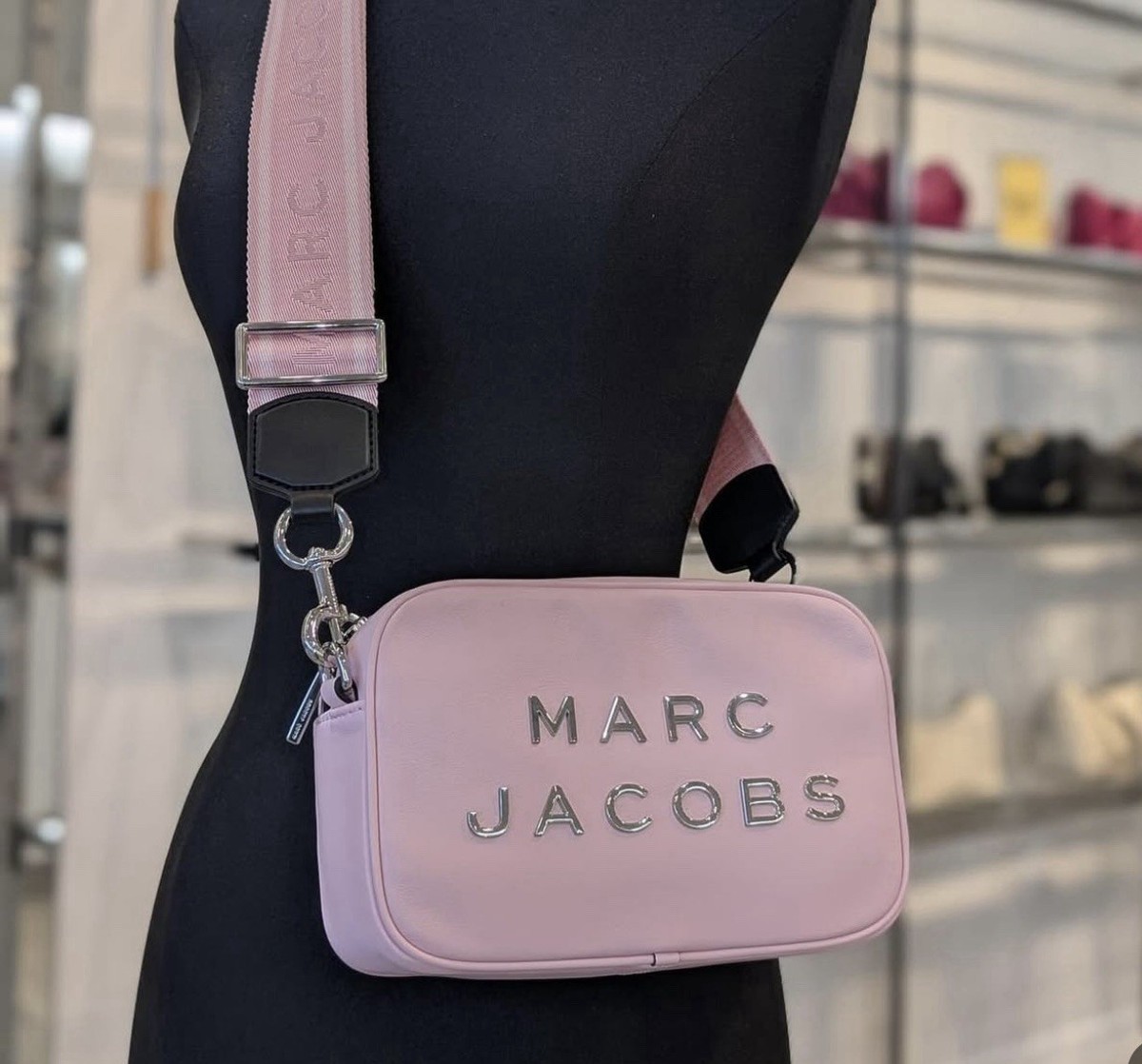 Marc Jacobs The Flash Bubblegum Pink Smooth Leather Camera Crossbody Bag