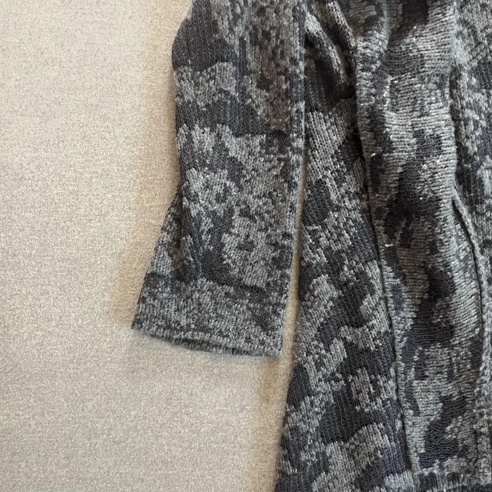 Suéter Eileen Fisher Mujer Grande Camuflado Tejido Cárdigan Abierto Lana Lino Mezcla Camel Foto 4 de 4