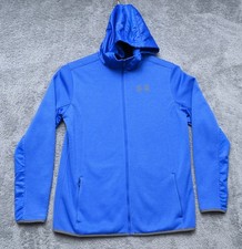 Under Armour Youth XL Blue Hoodie Sweater Loose Fit w/ Pockets Zip-Up Closure