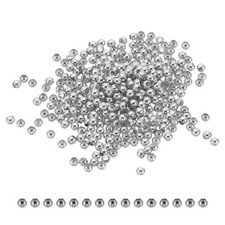 2mm Gold Filled Spacer Beads for Jewelry Making, 100 Pack, Silver Gray