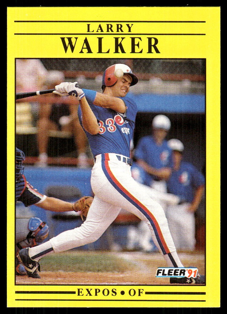 Larry Walker 1991 Fleer #250 Expos FREE SHIPPING StackedPacks
