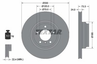 2X Textar Bremsscheibe Pro+ 92137805 FüR Bmw X1 E84 E90 E93 E91 E92 E82 E81 E87