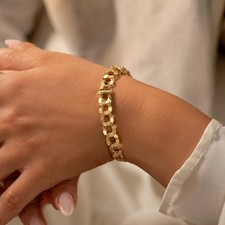 Vintage 14K Gold Nugget Bracelet | Fine Yellow Gold Jewelry