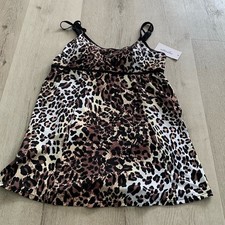 Nwt Plus Size 16 Double Strap Swimdress Swimsuits For All Leopard Swim Dress