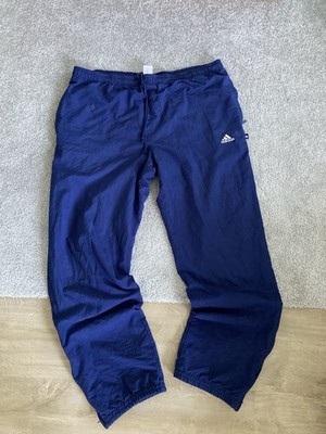 Adidas Retro Trackpants Size L Vintage Open Leg Jogger 90s Navy