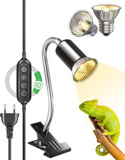 Lampada Di Calore per Rettili Con Timer Ciclico, Luce Calda per Tartarughe Con C