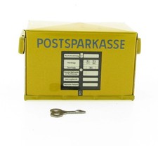 Blech Spardose Briefkasten Postsparkasse Post Bank Sparbüchse mit Schlüssel