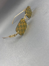 Gucci GG1808S Rimless Gold Frame Gold GG Monogram Lens Sunglasses 52mm