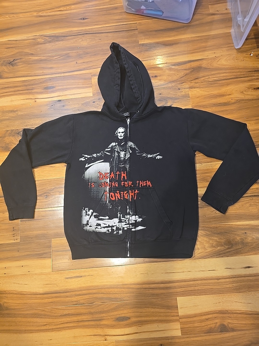 HTF The Crow Vintaged Hooded Sweatshirt Medium