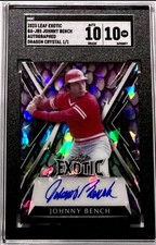 2023 Leaf Exotic Johnny Bench Dragon Crystal /1 SGC 10 w/10 AUTO (1/1)