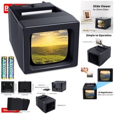 Portable 35mm Slide Viewer with Brilliant Backlight - 2AAA Batteries Included