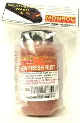 Monroe Models 980 New Fresh Rust Weathering Wash 4oz Bottle